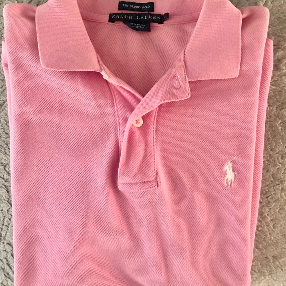 Pink Ralph Lauren’s polo shirt